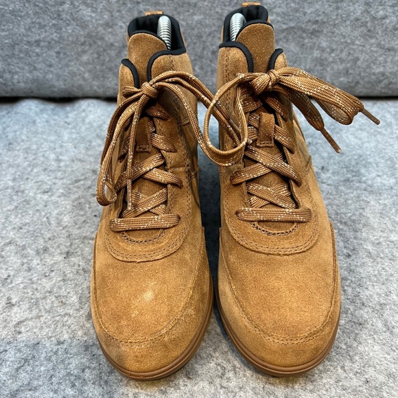 Sorel Hidden Wedge Heel Ankle Boots Suede Lace Up Casual‎ Comfort Womens 7.5 - Picture 5 of 9